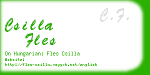 csilla fles business card